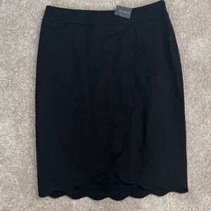 The Limited Black Scalloped Pencil Skirt
